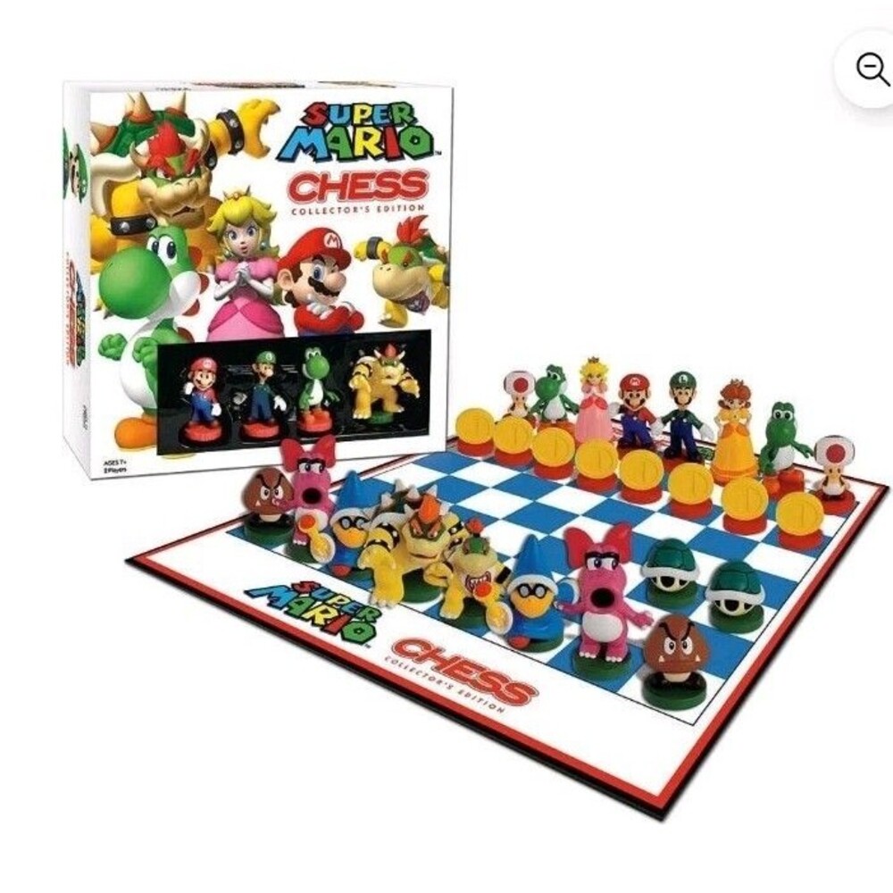 Super Mario Chess Set Collector's Edition -‎ Nintendo/USOPOLY New Free Shipping